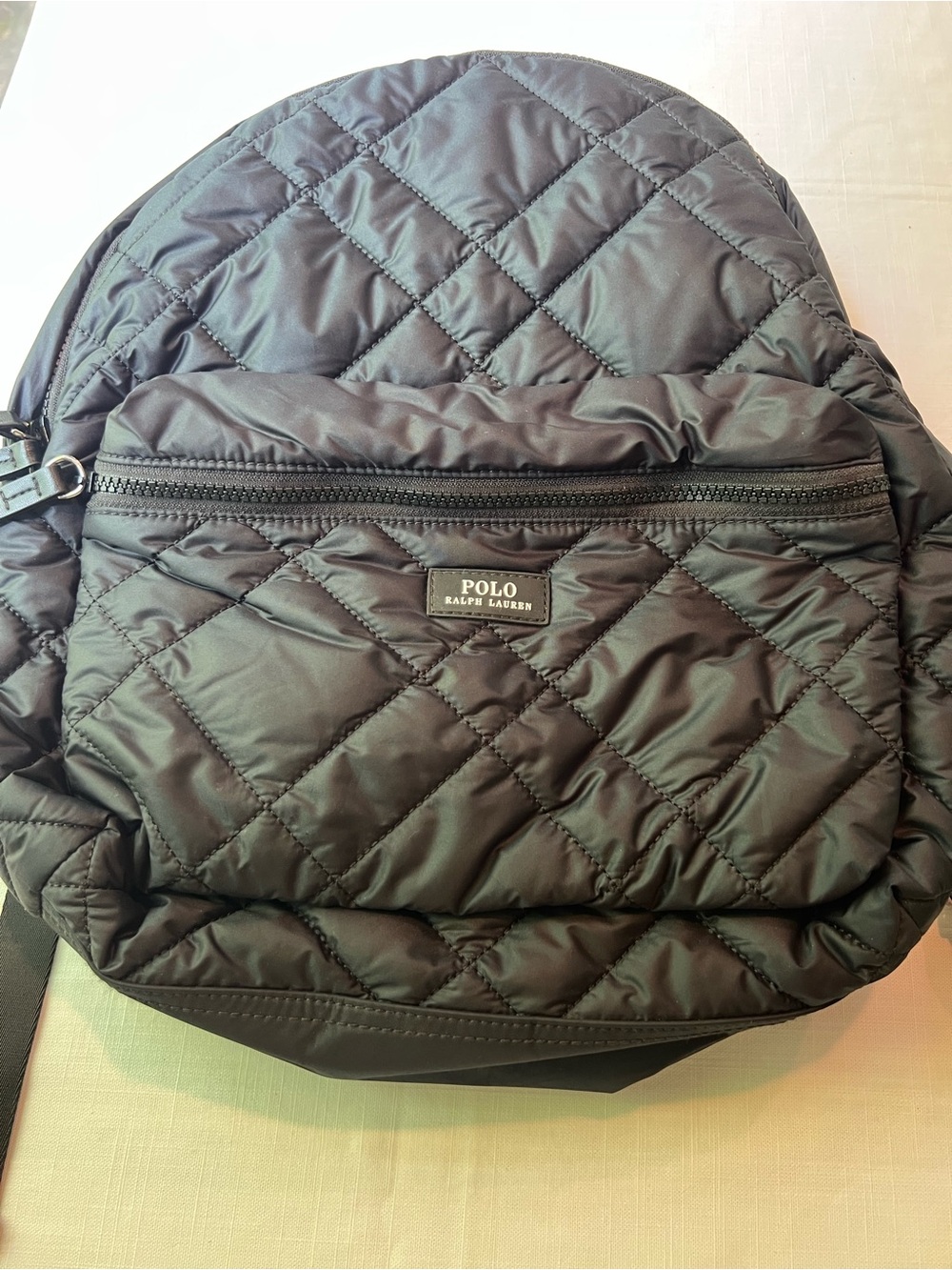 Ralph Lauren Polo Quilted Black Polyester Puffer Backpack